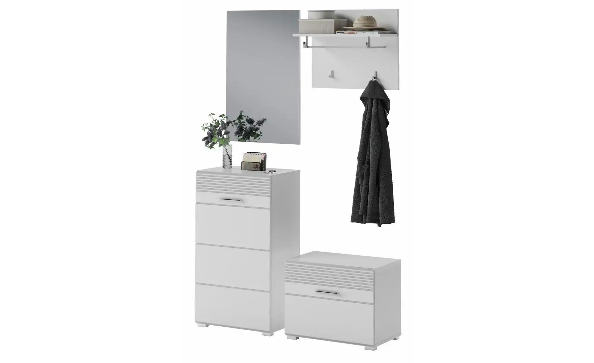Garderoben-Set | weiß | Maße (cm): B: 115 H: 190 T: 37.0 Flurmöbel > Garderoben Sets - Sconto