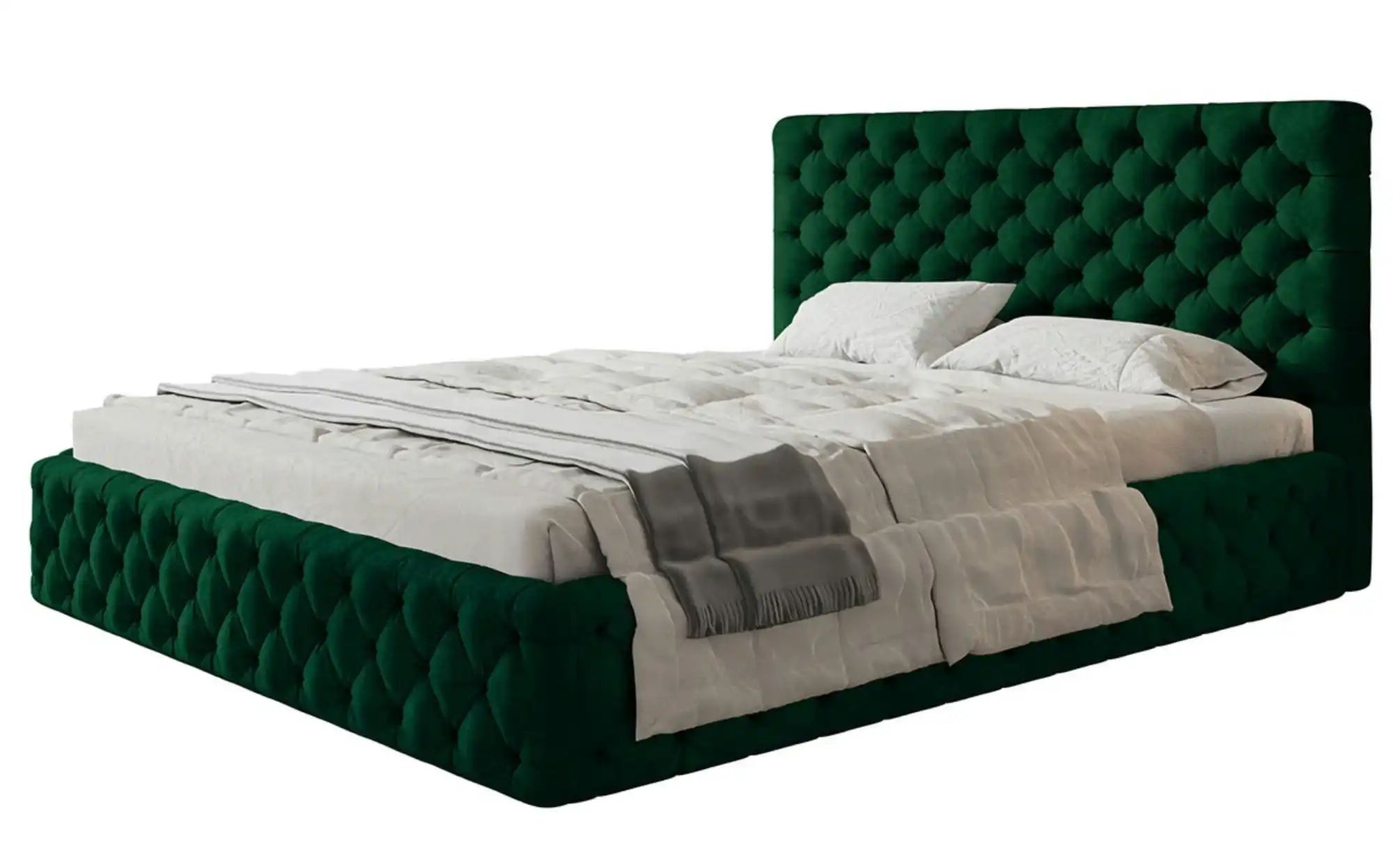 Polsterbett Miami Slim | grün | Maße (cm): B: 134 H: 95 Betten > Polsterbetten - Sconto Image