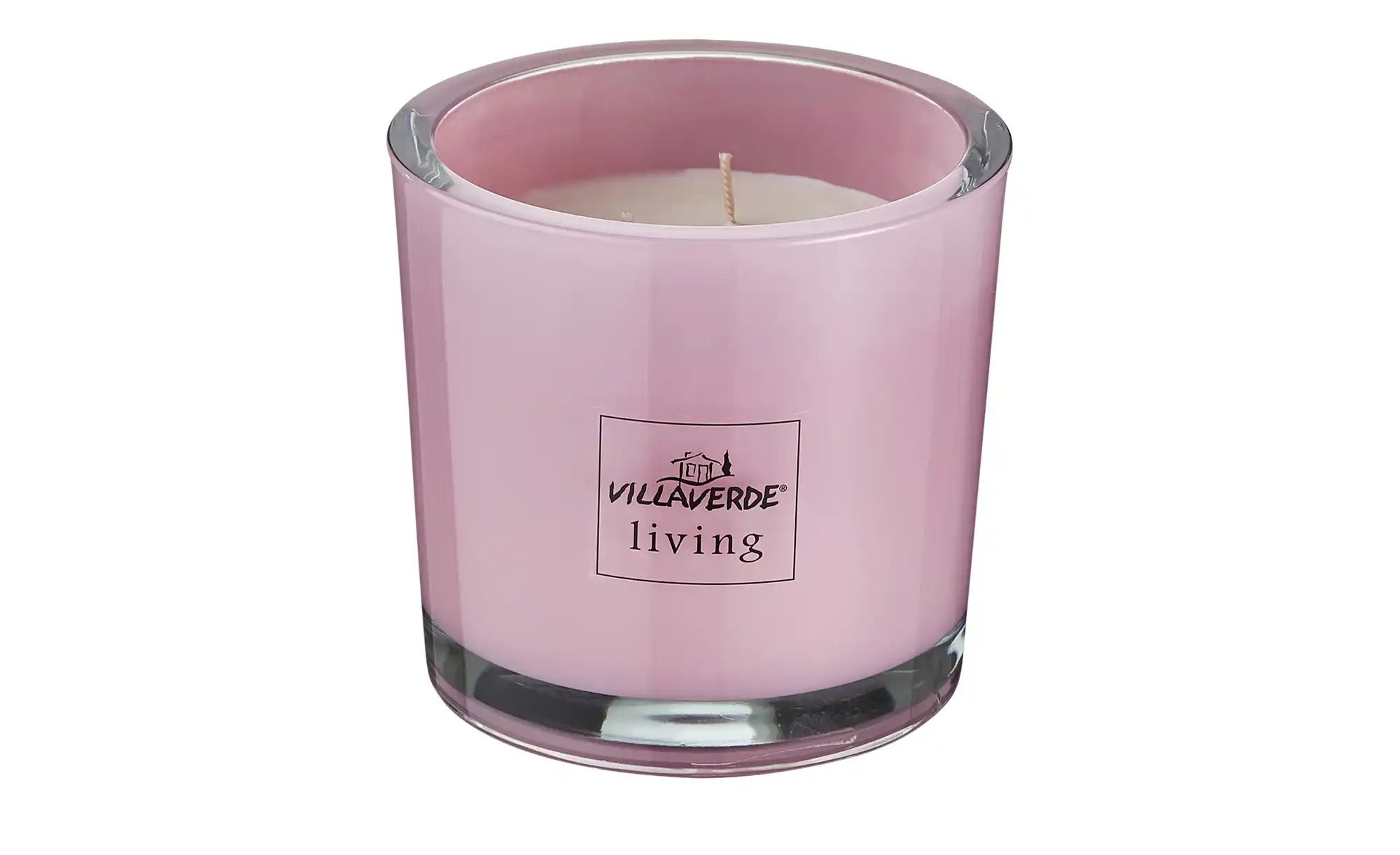 3-Docht Duftkerze - rosa/pink - Wachs, Glas - 12 cm - Sconto 3-Docht Duftkerze - rosa/pink - Wachs, Glas - 12 cm - Sconto