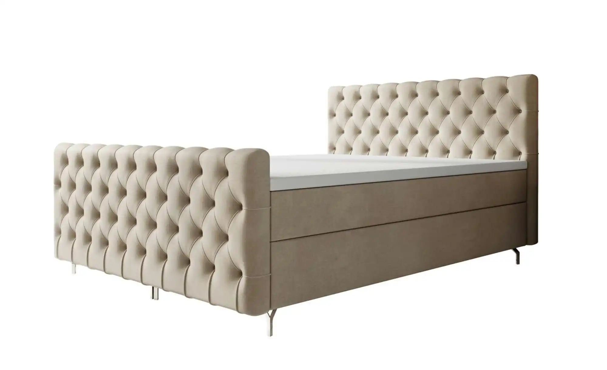 Boxbett mit Stauraum Chester Plus | creme | Maße (cm): B: 180 H: 111 Betten > Polsterbetten - Sconto Image