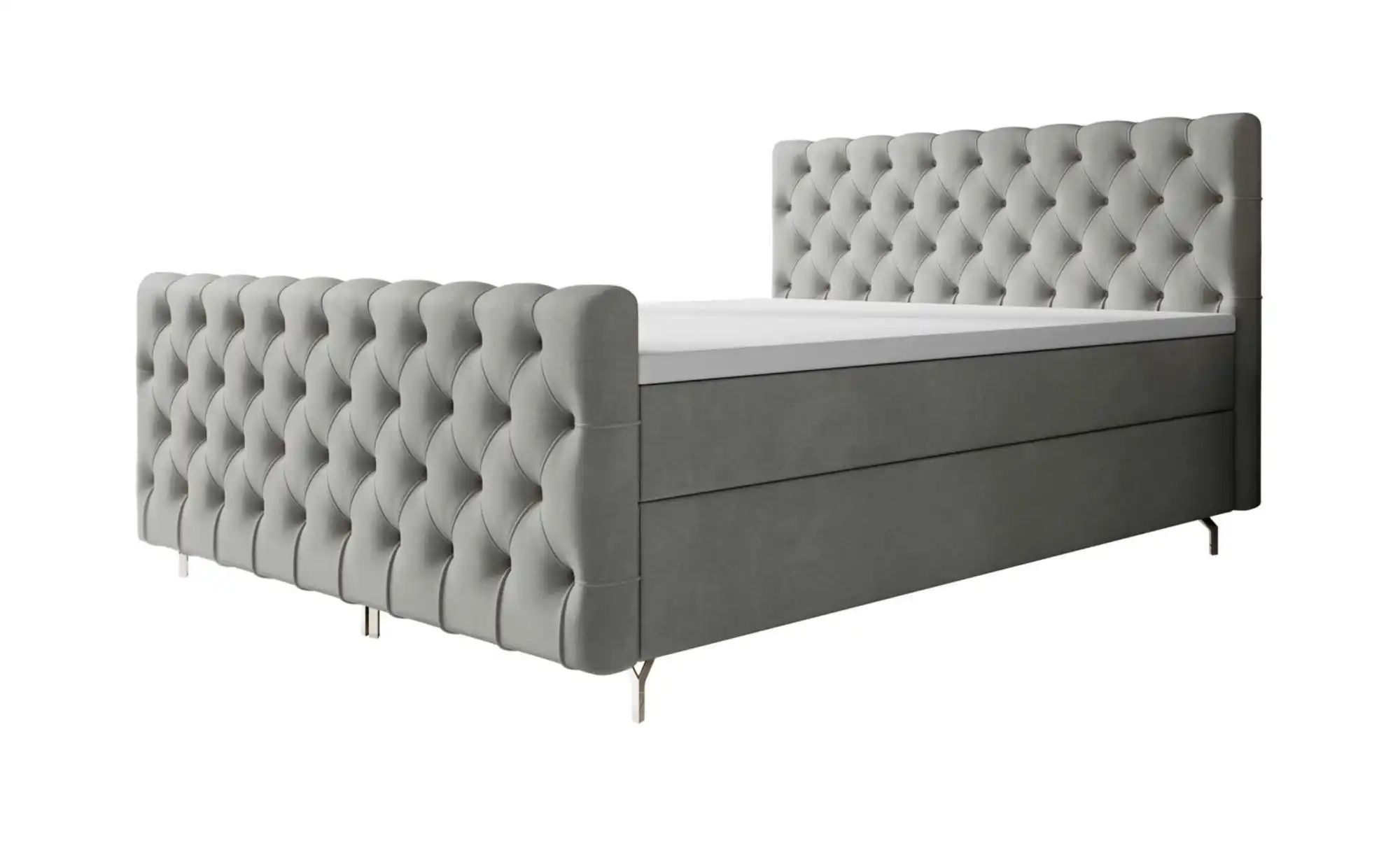 Boxbett mit Stauraum Chester Plus | grau | Maße (cm): B: 180 H: 111 Betten > Polsterbetten - Sconto Image