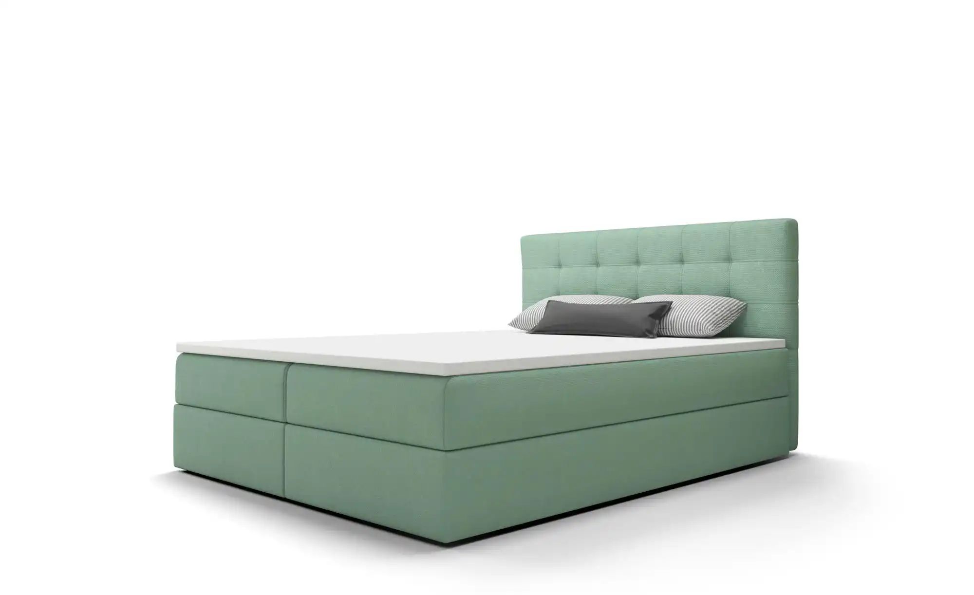 Boxbett mit Stauraum Matratze H3 und Topper Fado 2 | grün | Maße (cm): B: 200 H: 102 Betten > Polsterbetten - Sconto Image