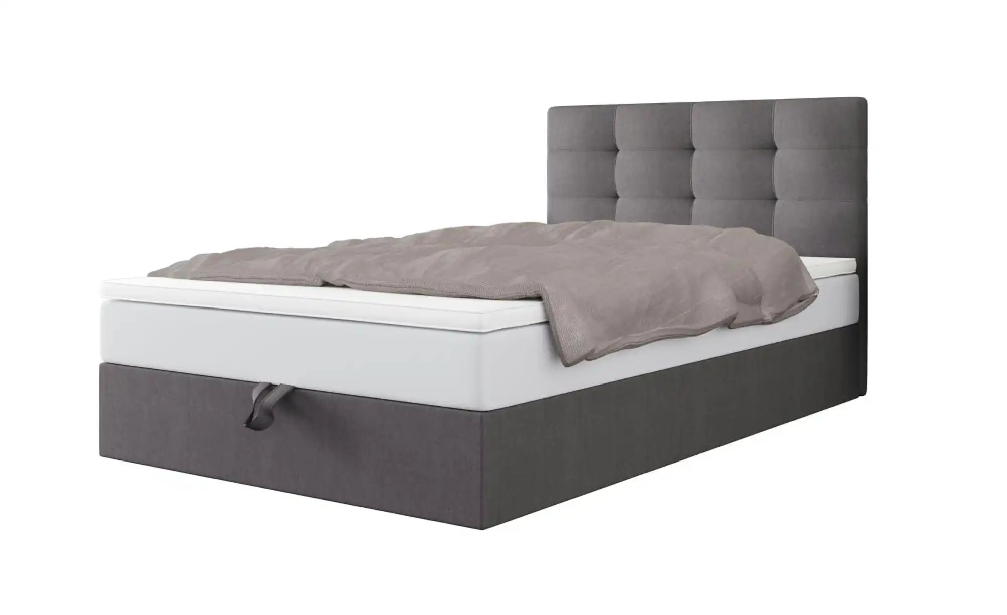 Boxbett mit Stauraum Matratze H3 und Topper Duo | grau | Maße (cm): B: 120 H: 102 Betten > Polsterbetten - Sconto Image