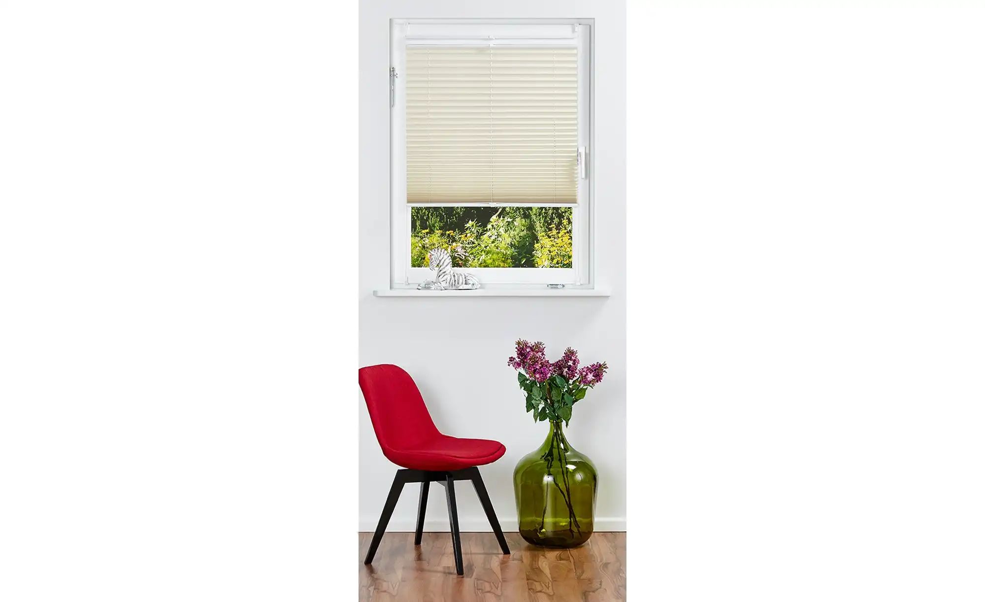 Klemmfix Plissee - beige - Polyester - Sconto